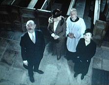 Blundell, the Venables and Hilary Thorpe look on