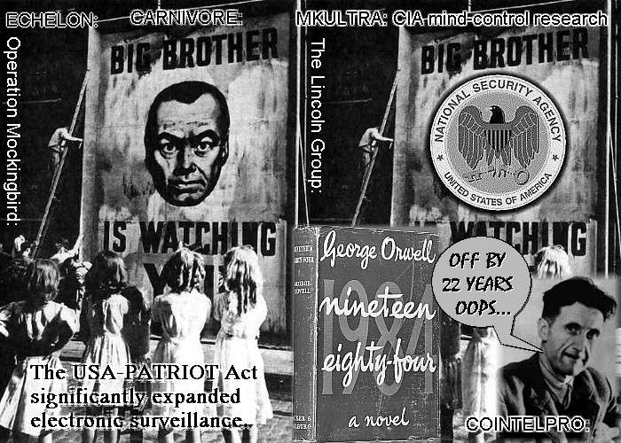 George Orwell's book explains a lot of what is happening now. Recommended reading for all.