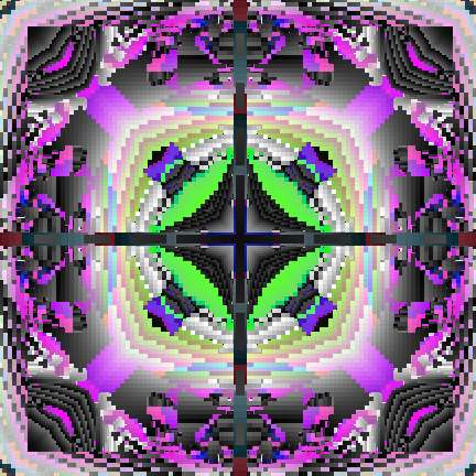 four way window into your soul... psychedelic art without actually eating the peyote...
