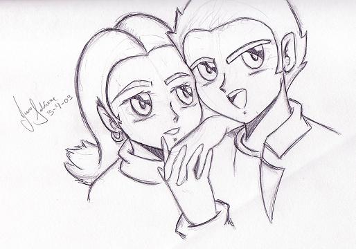 Juan and Girlfriend Anime Style