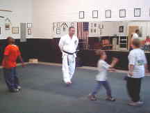 Sensei Wade Hobbs teaches children's self defense