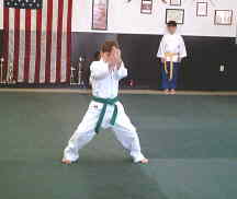 Chad Aurell demonstraing seiunchin kata