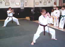 James Selby and Becky Gunstream perform seiunchin kata