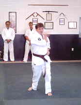James Selby demonstrates chinto kata