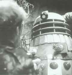 Kert Gantry is exterminated by a dalek
(from THE DALEKS' MASTER PLAN, 1965.

Click photo to enlarge.