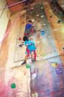 At the Rocknasium, children from the Kids After School programme learn mountaineering in safety.