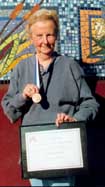 Click this photo 
to zoom on the medal.

Photo by Bruce Grenville.