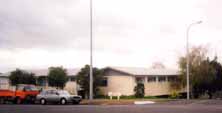 The old Centre, 
composed of two prefabs.  The ever-present truck is parked out the front.