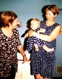 Plunket Nurse Marilyn Hemming greets Lauren and mum Cheryl.