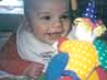 Corbin with his Roly-Poly.