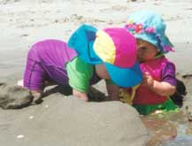James & Marteli at the beach.
