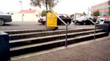The dangerous front steps,
showing the full expanse.

Click this photo to see a larger photo.