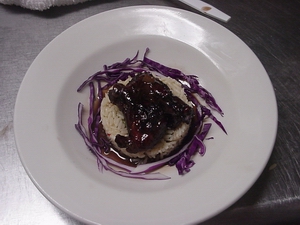 A lil red cabbage and Braised Duck on Rice