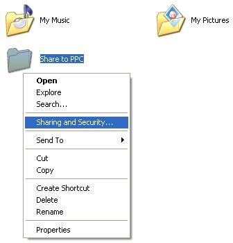 Open folder properties page