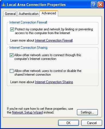 Internet Connection Sharing