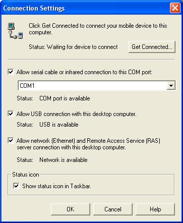 Prepare ActiveSync to accept network connections