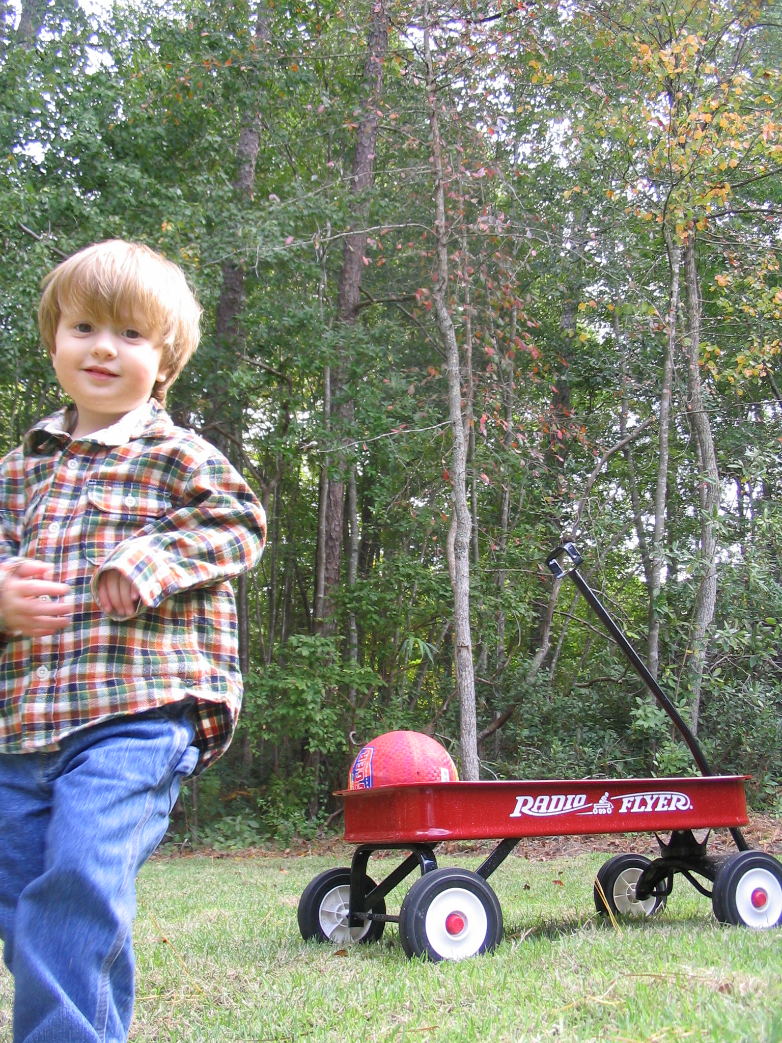 Judah Ben enjoying beautiful blustery fall day!