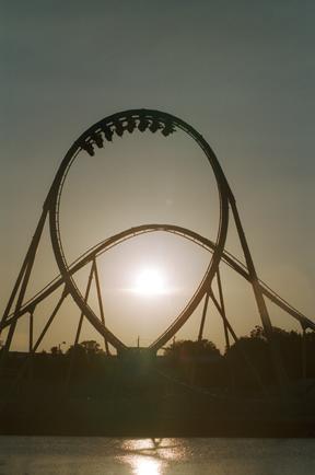 [Sunset viewed through first loop]