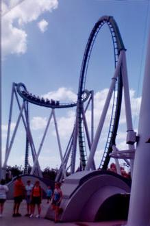 [Cobra roll and first vertical loop]