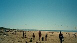 You can't buggy near the car park with all these people, but people only occupy 300m of this 5km beach!