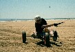 Mark kingshott urges his buggy into a beat.