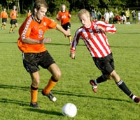 Jan Erik Ahlstrand Pedersen i duell med Christer Husvg