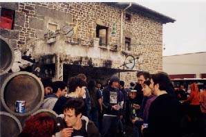 Aqui estamos de descanso entre grupo y grupo