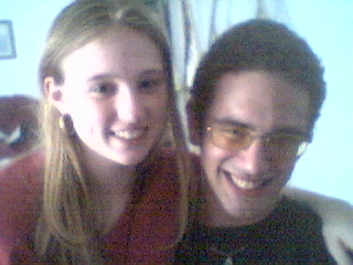 Me and Jimmy sitting at the computer