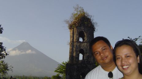 Angel and Shine in Cagsawa