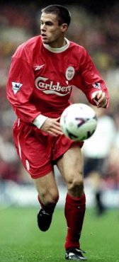 Carragher is so skilful, he doesn't even have to look at the ball 