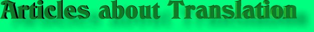 Articles about translation