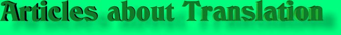 Articles about translation