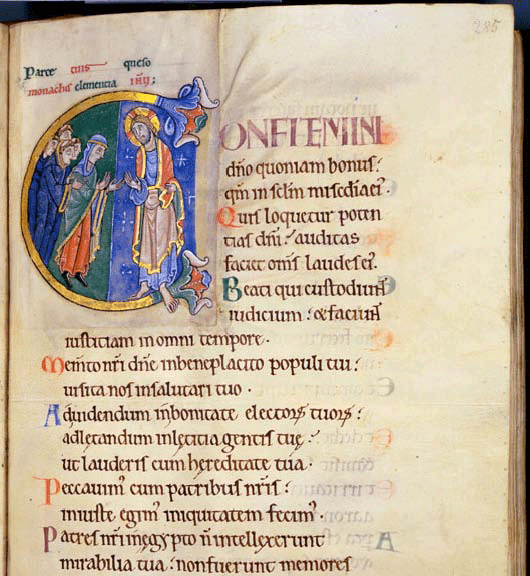 Page from The Saint Alban's Psalter
