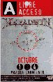 Credencial concierto con Megadeth