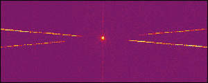 X-rays from the black hole are spread into its component
          parts by Chandra