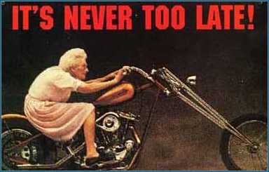 Get your motor running granny!