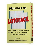 3 tipos de planilhas com todas as combinações de 20, 21 e 22 dezenas com todas as premiações já feitas na lotofacil todas as combinações de 20, 21 e 22 dezenas e suas pontuações para lotofacil