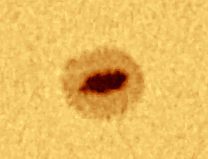 macchia solare visibile durante il transito (S.Moretti)