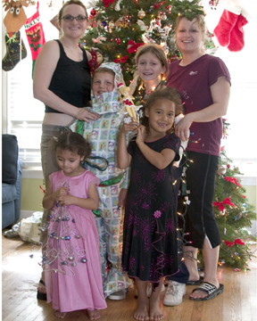 daughters and grandchildren