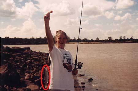Catherine's first fish