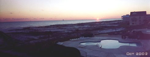 View of beach and sunset from two bedroom