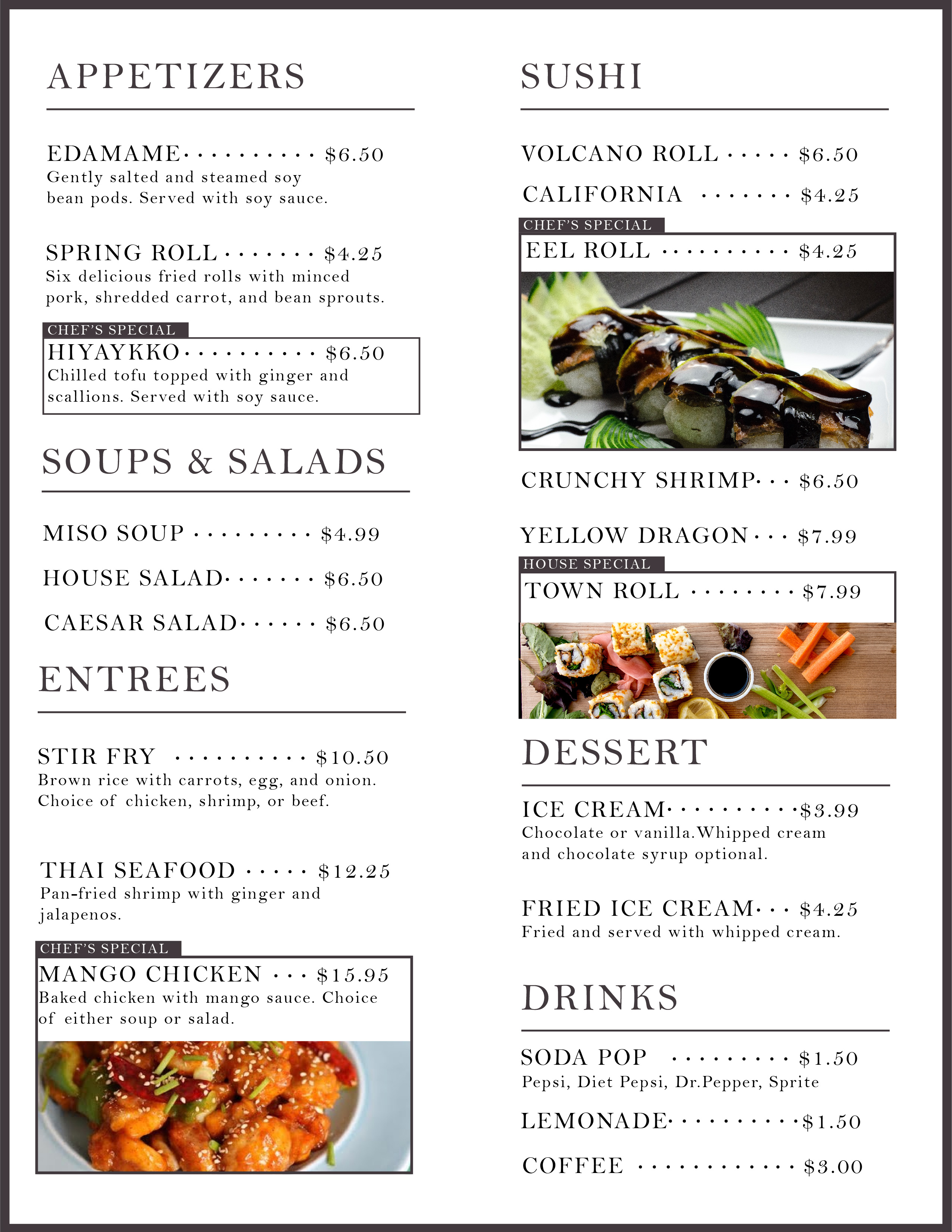 menu page two