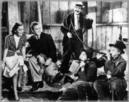 Escena musical en la que aparecen, Maureen O�Sullivan, Allan Jones, Groucho, Chico y Harpo