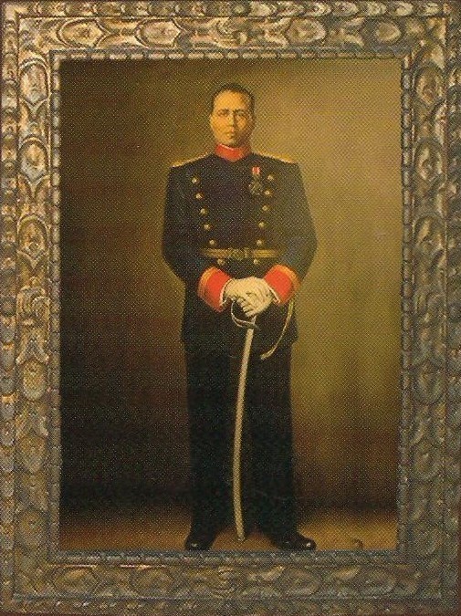 Capit�n del arma de caballer�a GC Alipio Ponce V�squez en uniforme de gala seg�n �leo del pintor Vizcarra