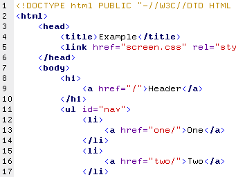 ejemplo c�digo html