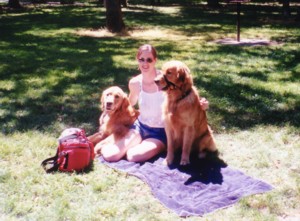 Desiree & the boys at the river