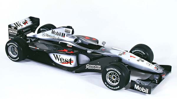 The 2000 McLaren Mercedes MP4-15 Formula-1 Race Car