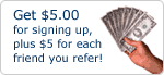 PayPal gives You $ 5.00 to Register