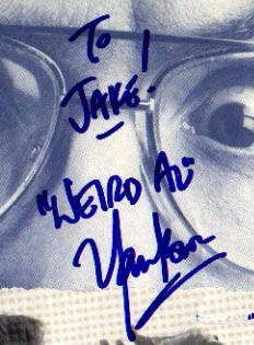 "Weird Al" Yankovic Autograph On 'Dare To Be Stupid' Album Sleeve - August 13, 1999