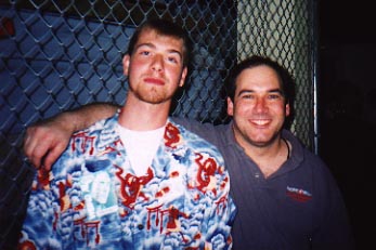 Jon 'Bermuda' Schwartz (Drums) - Backstage At Meadow Brook - November 6, 1999